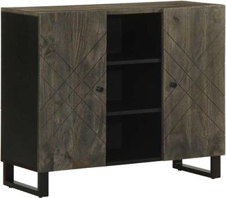 vidaXL Sideboard Black 90x33x75 cm Solid Wood Mango Vidaxl