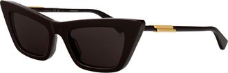 Bottega Veneta Womens Sunglasses Bv1446s Grey Acetate