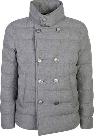 Herno Pea Coat - Heren - Winterjassen - Grijs - M - Jassen