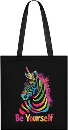 Generic Be Yourself LGBTQ Rainbow Womens Tote Casual Shopping Bag Lightweight Shoulder Bags Hobos Handbag for Work Travel Daily 35x40cm