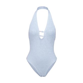 Hunza G Dames, Badkleding, Blauw, Maat: ONE Size Polyamide