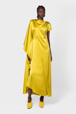 Roksanda Ilincic Hiba Draped Silk Dress in Zinnia at Nordstrom, Size 0