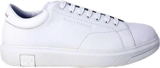 A|X Armani Exchange Casual Leren Sneakers Low Top Stijl - Heren - Sneakers - Wit - 40 1/2 EU - Leer - Schoenen