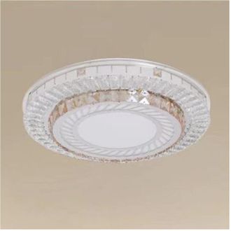 Trade Shop Trade Shop - Copy Of Plafoniera Da Soffitto 65w &Oslash;50cm Led Design A Strati Cristalli Fiori Luce Fredda 08220