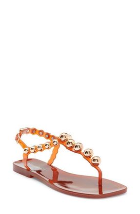 Jeffrey Campbell Plated Embellished Sandal in Orange Gold at Nordstrom, Size 7