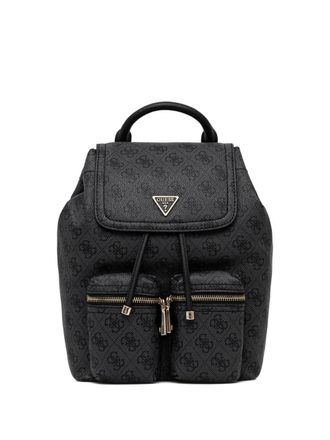 Guess Co Manhattan monogram-pattern backpack - Black
