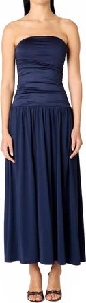 Nia Santal Strapless Dress In Midnight