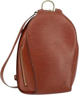 Louis Vuitton Pre-owned Vintage Rugzak - Dames - Vintage Rugzakken - Bruin - ONE Size - Leer - Vintage