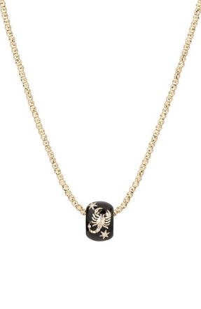 Adina Reyter Diamond Zodiac Pendant Necklace in Yellow Gold - Scorpio at Nordstrom, Size 16