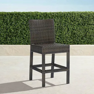 Frontgate Set of 2 Palermo Backed Counter Stools in Bronze Wicker - Frontgate