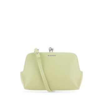 Jil Sander Pastel Green Leather Micro Goji Crossbody Bag