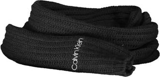 Calvin Klein Womens Rib Knit Scarf K60k606508 - Black