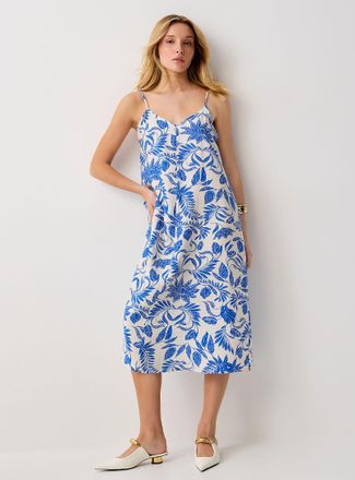 Vero Moda Womens Wrinkled texture flared midi dress