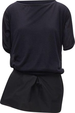 Lanvin cashmere silk layer tunic top