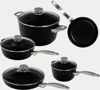 Swiss Diamond CHD 10 Piece Nonstick Cookware Set in Black at Nordstrom