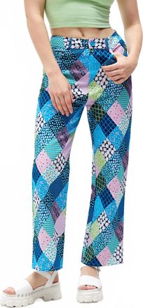 Another Girl Organic Patchwork Trousers In Patchwork Print