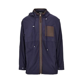 Loewe Micro ripstop jacket with leather details Man 46