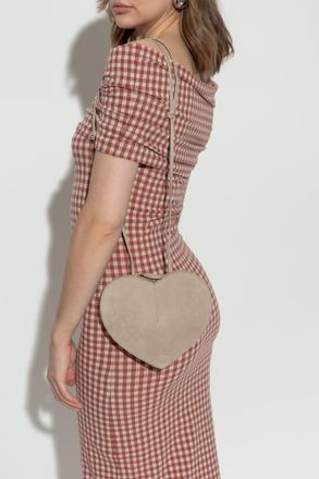 Alaia Shoulder Bag Le Coeur, Womens, Grey