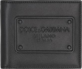 Dolce & Gabbana Kalfsleer Nappa Portemonnee - Heren - Portefeuilles - Zwart - ONE Size - Leer - Accessoires
