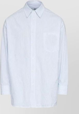 Maison Margiela longline striped shirt long sleeves collar