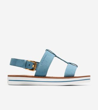 Cole Haan Womens Pinch Long-Weekender Sandals - Medium Blue Size 10.5