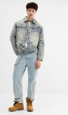 Project X Paris Mens Embroidered side-band jean Straight fit