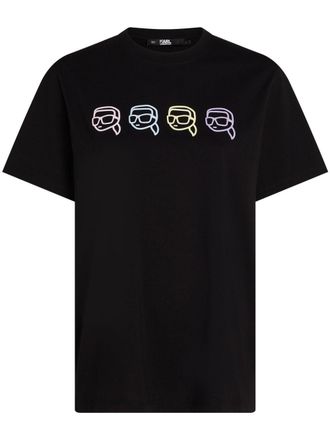 Karl Lagerfeld Ikon Outline organic-cotton T-shirt - Black