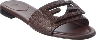 Fendi FF Baguette Leather Sandal