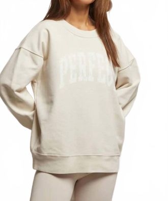 perfectwhitetee Womens Perfect Sweatshirt In Sugar