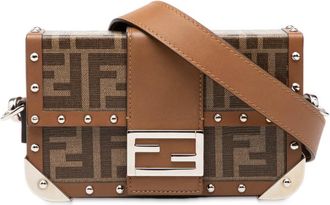 Fendi Pre-owned Fendi Mini Zucca Coated Canvas Trunk Baguette Crossbody Ladies 7VA507 A8V3 218 0179
