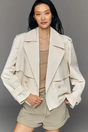 Joe's The Liz Cropped Trench Coat Jacket