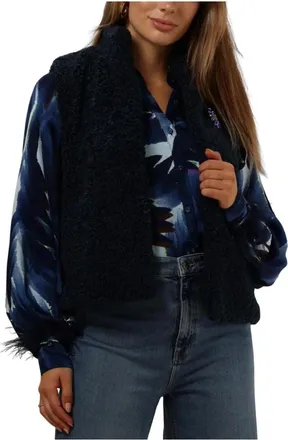 Pom Amsterdam Dames, Jassen, Blauw, Maat: 2XL Poliester