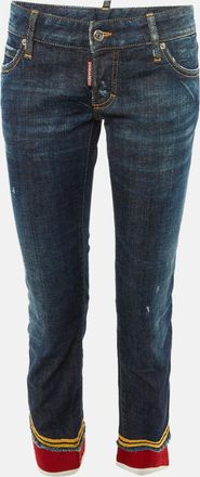 Dsquared2 Blue Denim Capri Jeans M/waist 34