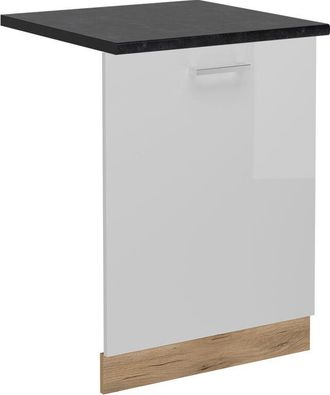 Vicco Tapa Del Lavavajillas R-line, Blanco Alto Brillo, 60 Cm, Et Antracita