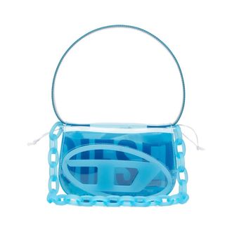 Diesel Tassen, Dames, Blauw, ONE Size, Leer, 1DR Schoudertas