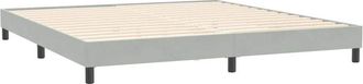vidaXL Estructura De Cama Sin Colch&oacute;n Terciopelo Gris Claro 200x220 Cm Vidaxl