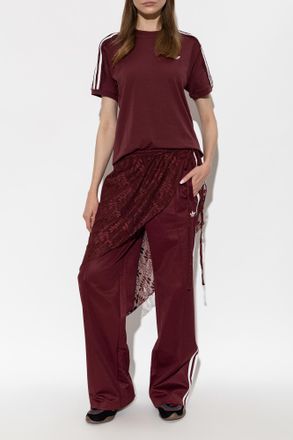 adidas T-shirt With Embroidered Logo, Womens, Burgundy