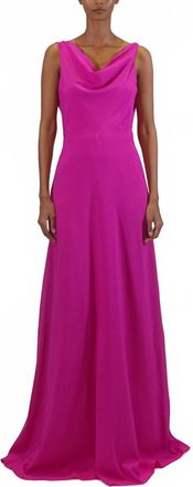 Azeeza Saunder Charmeuse Gown In Magenta
