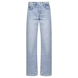 7 For All Mankind Straight Jeans, female, Blue, Size: W30 Blue Twisted Tess Jeans