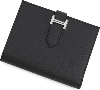 Herm&egrave;s Black Epsom Leather Wallet (Bi-Fold) (Pre-Owned)