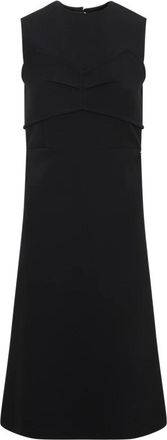 Sportmax Mirto Zwarte Polyester Jurk - Dames - Korte kleedjes - Zwart - S - Polyester - Kleedjes