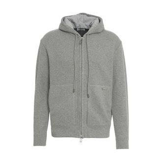 Paolo Pecora Zip-throughs, male, Gray, Size: XL Gray Sweatshirt Aw25 Casual Style
