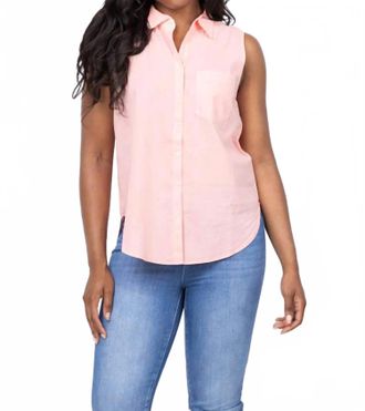 Xirena Brooks Sleeveless Shirt In Grapefruit