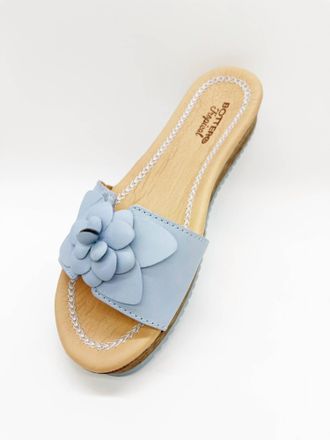 Bottero Napoli Slide On Sandal In Blue