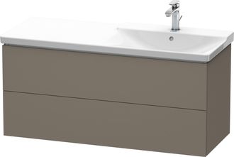 Duravit Duravit L-cube M&oacute;dulo Mural 1220mm De Ancho, Profundidad 481, 2 Cajones, Apto Para P3 Comfort Art&iacute;culo 233412, Lavabo A La Derecha, Color: Flanela Gri