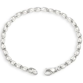 Pompeii3 Mens 14k Gold (16gram) or Platinum (30gram) 4.5mm Link Bracelet 8.5