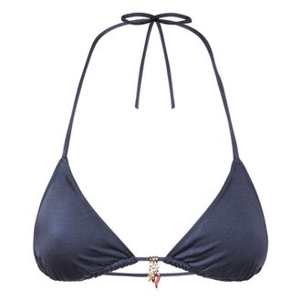 MC2 Saint Barth Leah Full Adjustable Triangle Bikini Top - female - MC2 Saint Barth - Bikinis - Blue - L - Swimwear