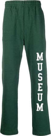 Museum of Peace and Quiet logo-print cotton pants - men - Cotton - M - Green