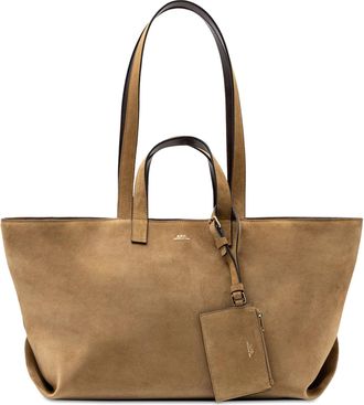 A.P.C. Soft-Structured Brown Cow Leather Tote Bag