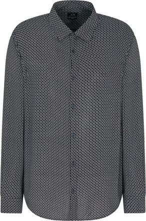 A|X Armani Exchange Camicia con stampa geometrica - Nero